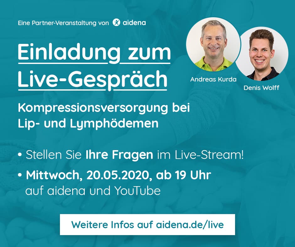 Einladung zum interaktiven Live-Stream von aidena