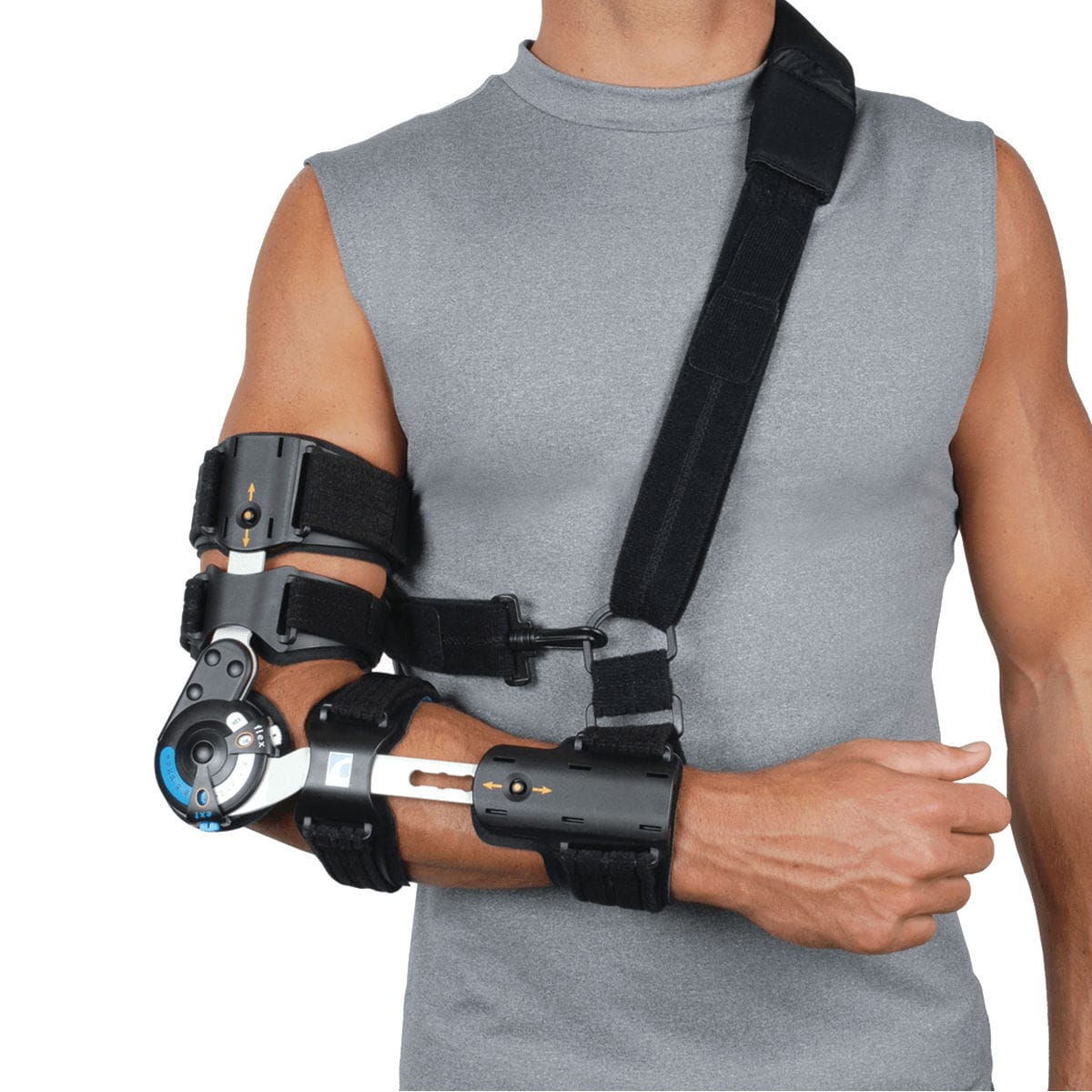 Elbow orthosis (orthopedic immobilization) / articulated