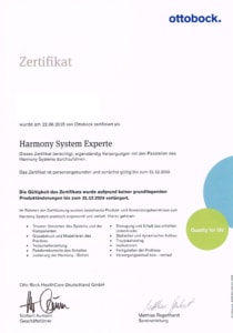 Carepoint Zertifikat als Harmony System Experte